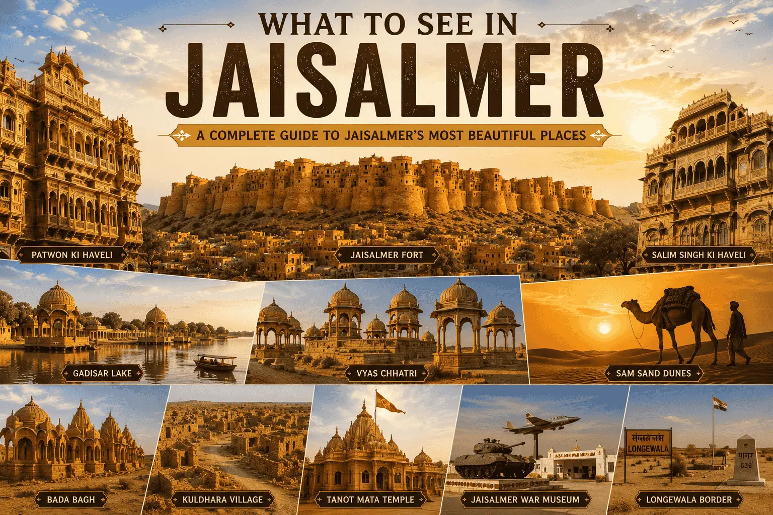 What to see in Jaisalmer — Sam Sand Dunes camel safari at sunset