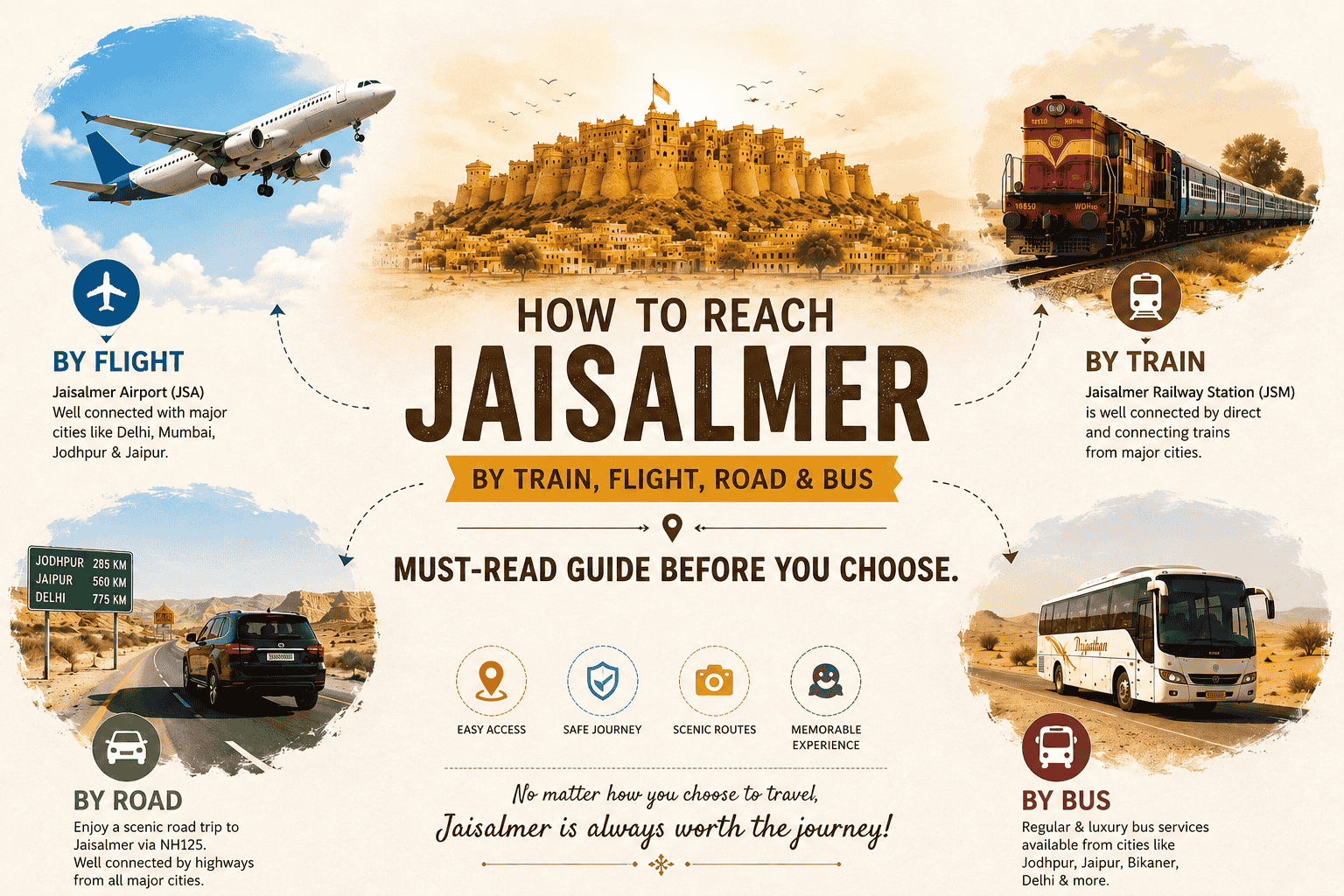 How to Reach Jaisalmer